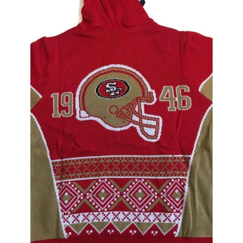 San Francisco 49ers Youth Boys L 14/16 Long Sleeve Hooded Sweatshirt Sweater - Picture 3 of 5